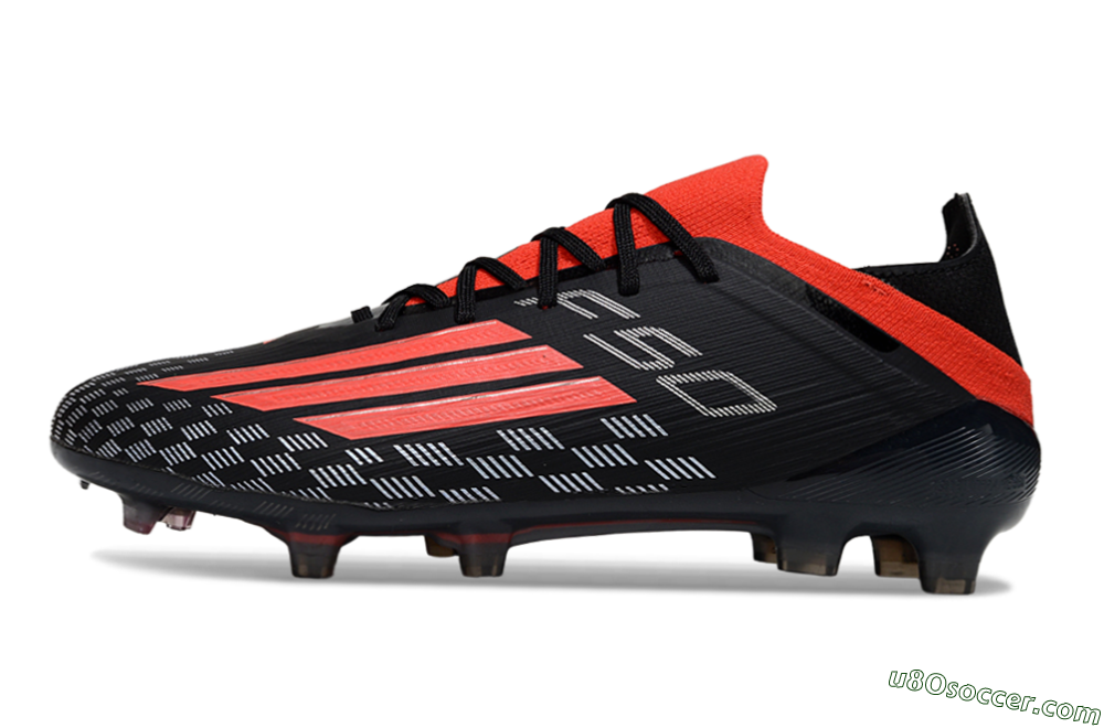 Adidas F50 Pro FG Firm Ground Soccer Cleats - Black/Vibrant Red/Stealth Black 2