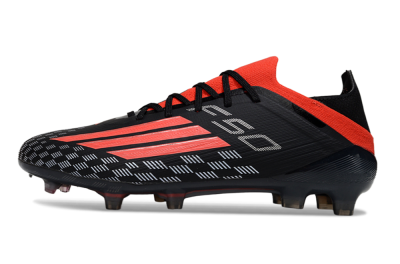 Adidas F50 Pro FG Firm Ground Soccer Cleats - Black/Vibrant Red/Stealth Black