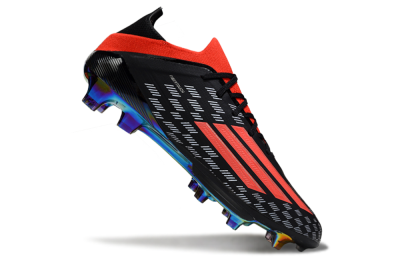 Adidas F50 Lightstrike Pro FG Firm Ground Soccer Cleats - Black/Fiery Red/Neon Blue