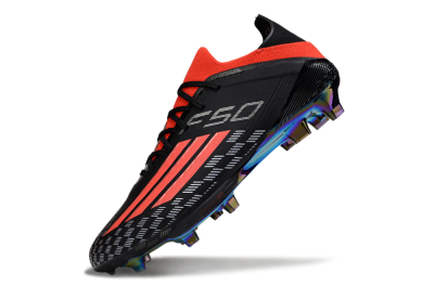 Adidas F50 Lightstrike Pro FG Firm Ground Soccer Cleats - Black/Fiery Red/Neon Blue
