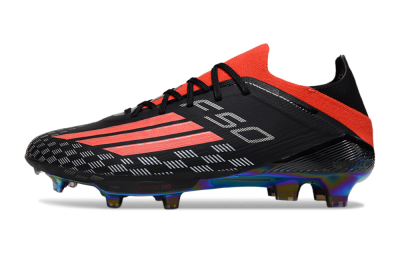 Adidas F50 Lightstrike Pro FG Firm Ground Soccer Cleats - Black/Fiery Red/Neon Blue