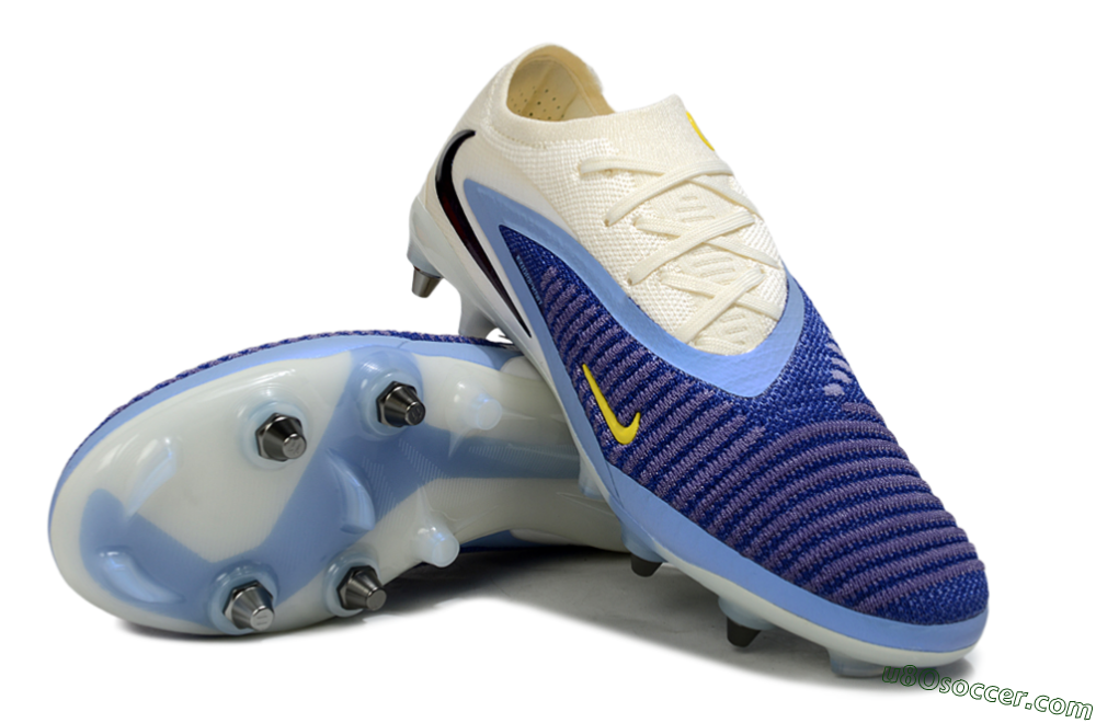 Nike Phantom 6 Low Elite SG Soft Ground Soccer Cleats - Blue/Light Blue/White 3