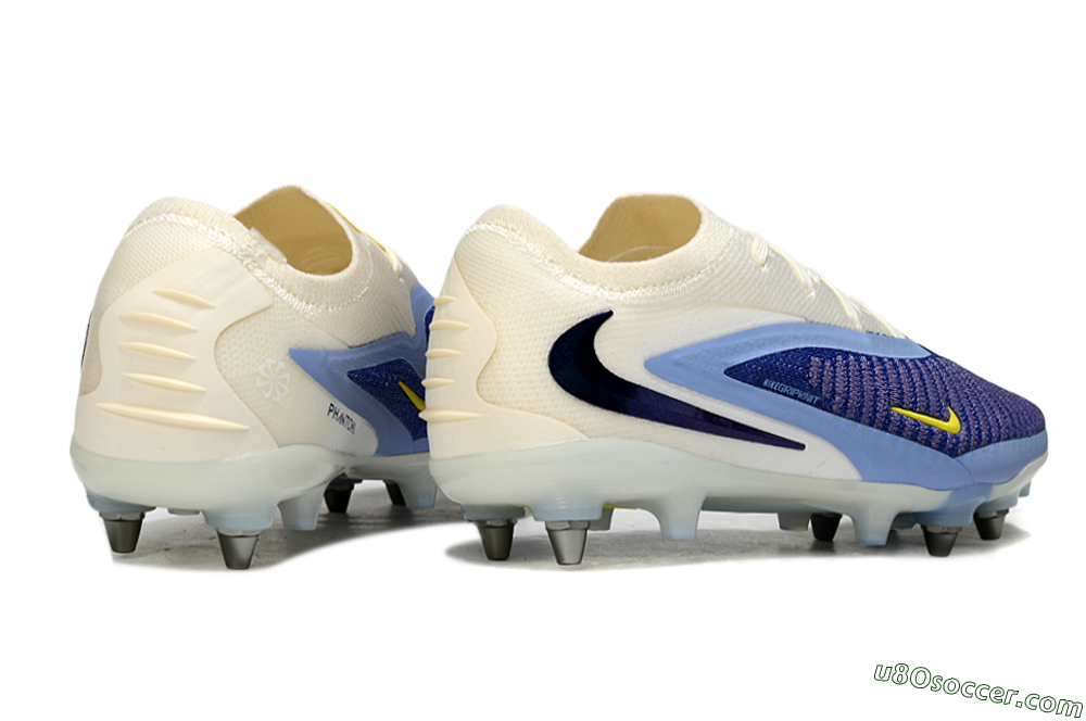 Nike Phantom 6 Low Elite SG Soft Ground Soccer Cleats - Blue/Light Blue/White 6