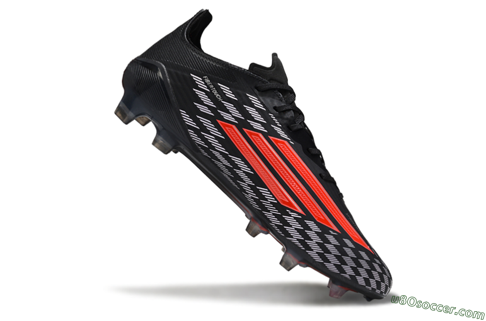 Adidas F50 Pro FG Firm Ground Soccer Cleats - Black/Bright Red/White 4