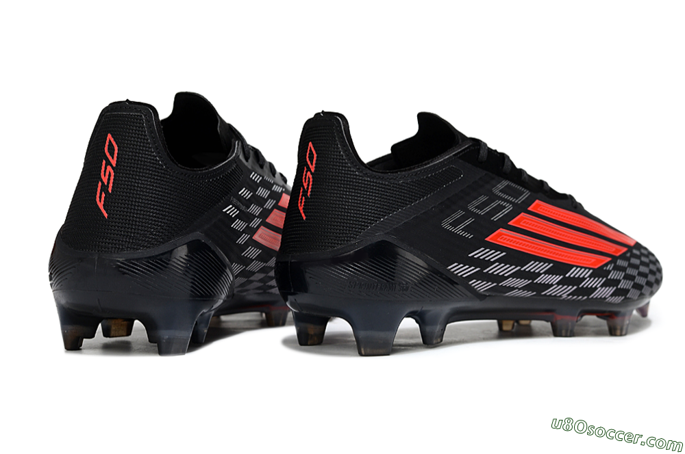Adidas F50 Pro FG Firm Ground Soccer Cleats - Black/Bright Red/White 6