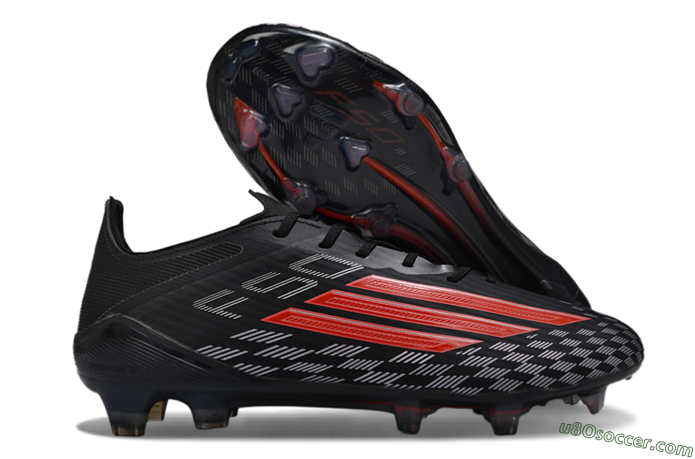 Adidas F50 Pro FG Firm Ground Soccer Cleats - Black/Bright Red/White 1