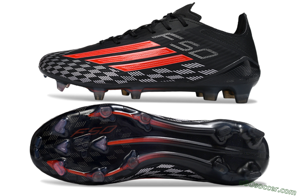 Adidas F50 Pro FG Firm Ground Soccer Cleats - Black/Bright Red/White 0