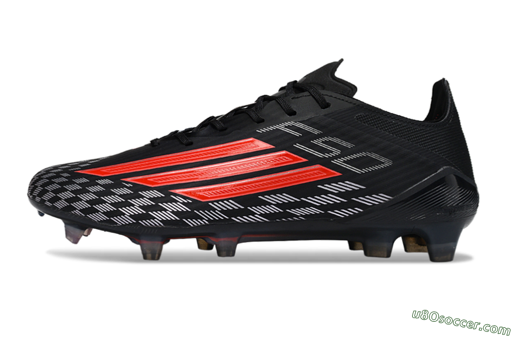 Adidas F50 Pro FG Firm Ground Soccer Cleats - Black/Bright Red/White 2