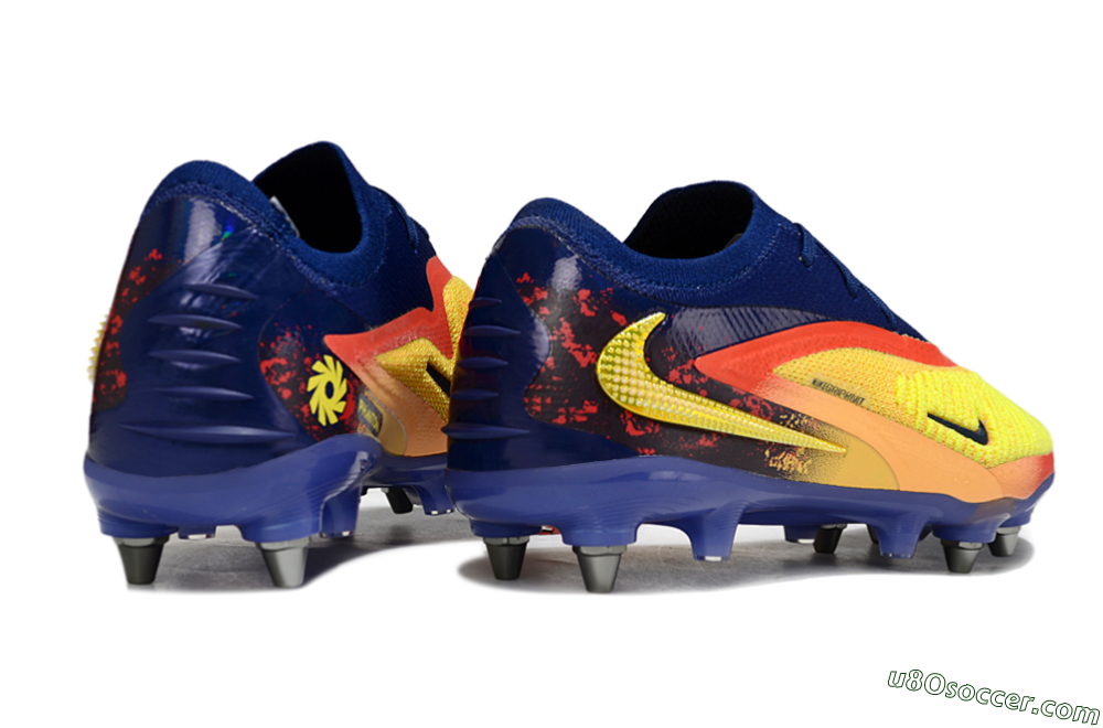 Nike Phantom 6 Low Elite SG Soft Ground Soccer Cleats - Yellow/Bright Yellow/Deep Blue 6