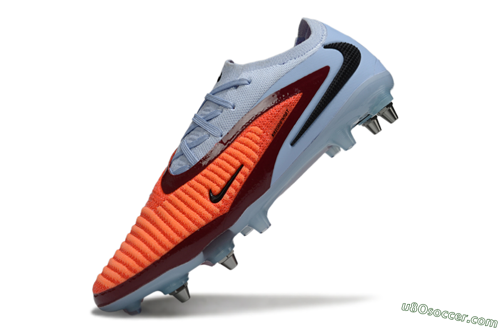Nike Phantom 6 Low Elite SG Soft Ground Soccer Cleats - Orange/Crimson Red/Sky Blue 5