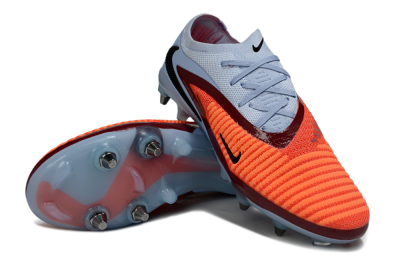 Nike Phantom 6 Low Elite SG Soft Ground Soccer Cleats - Orange/Crimson Red/Sky Blue