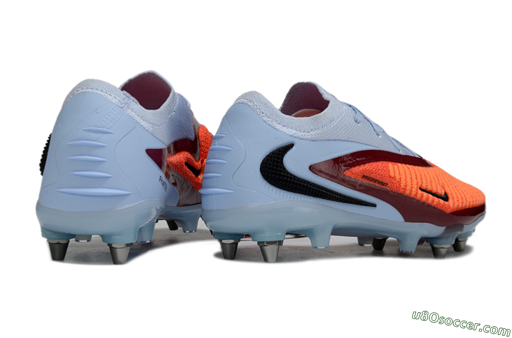 Nike Phantom 6 Low Elite SG Soft Ground Soccer Cleats - Orange/Crimson Red/Sky Blue 6