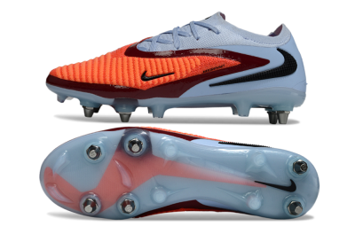 Nike Phantom 6 Low Elite SG Soft Ground Soccer Cleats - Orange/Crimson Red/Sky Blue