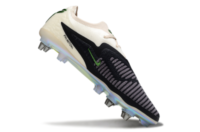 Nike Phantom 6 Low Elite SG Soft Ground Soccer Cleats - Black/Lime Green/Ivory White
