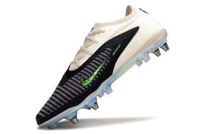 Nike Phantom 6 Low Elite SG Soft Ground Soccer Cleats - Black/Lime Green/Ivory White
