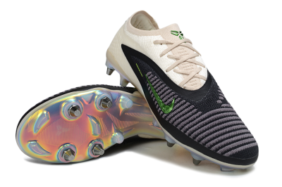 Nike Phantom 6 Low Elite SG Soft Ground Soccer Cleats - Black/Lime Green/Ivory White