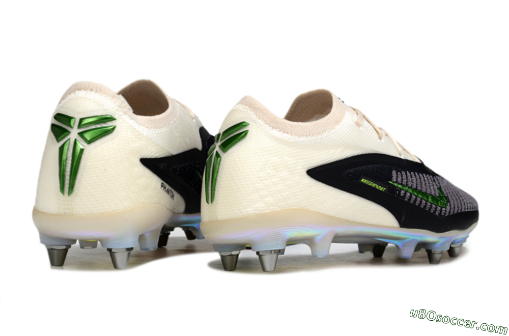 Nike Phantom 6 Low Elite SG Soft Ground Soccer Cleats - Black/Lime Green/Ivory White 6