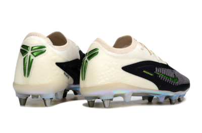 Nike Phantom 6 Low Elite SG Soft Ground Soccer Cleats - Black/Lime Green/Ivory White