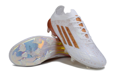 Adidas F50 Pro FG Firm Ground Soccer Cleats - White/Shimmering Orange/Metallic Rose