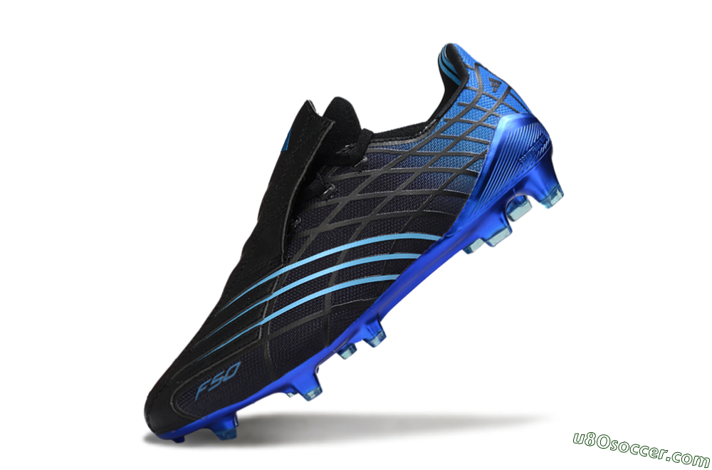 Adidas F50 Pro FG Firm Ground Soccer Cleats - Black/Electric Blue/Stealth Black 5