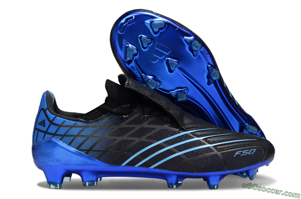 Adidas F50 Pro FG Firm Ground Soccer Cleats - Black/Electric Blue/Stealth Black 1