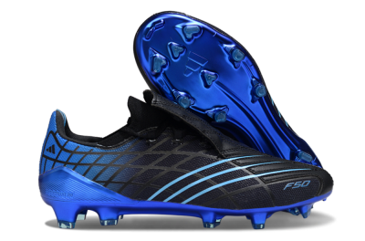 Adidas F50 Pro FG Firm Ground Soccer Cleats - Black/Electric Blue/Stealth Black