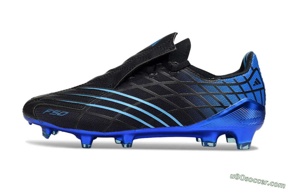 Adidas F50 Pro FG Firm Ground Soccer Cleats - Black/Electric Blue/Stealth Black 2