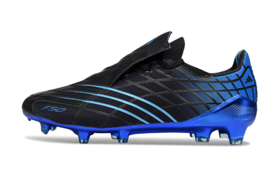 Adidas F50 Pro FG Firm Ground Soccer Cleats - Black/Electric Blue/Stealth Black