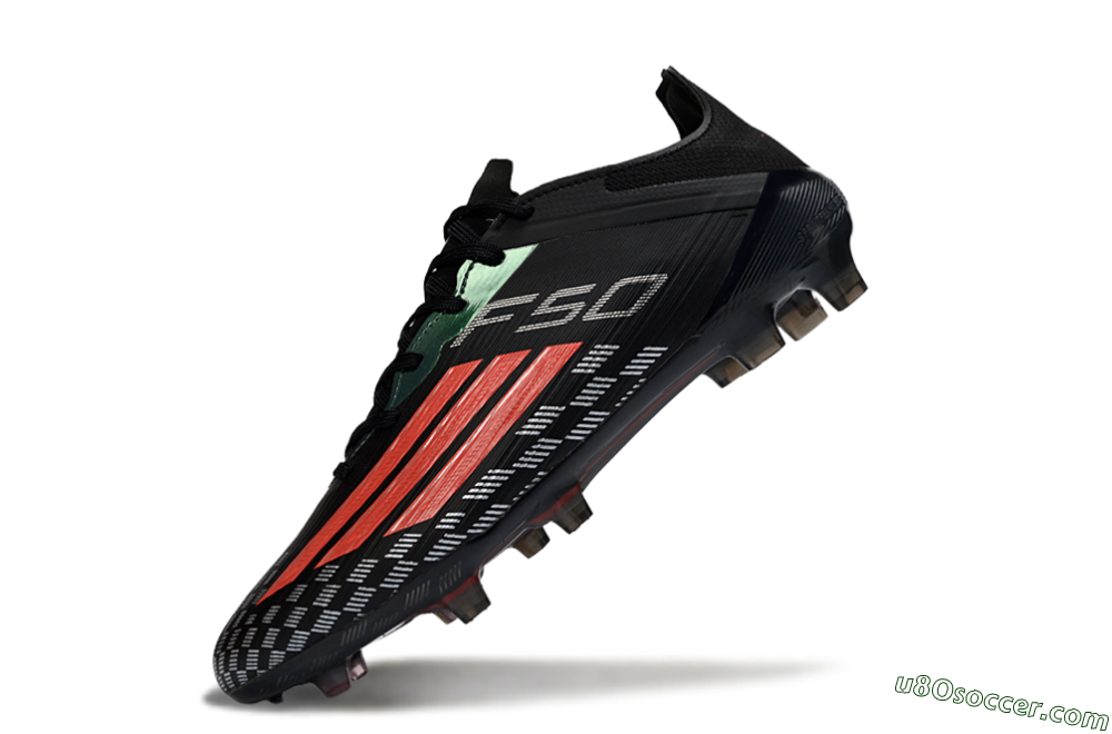 Adidas F50 Pro FG Firm Ground Soccer Cleats - Black/Electric Red/Neon Green 5