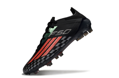 Adidas F50 Pro FG Firm Ground Soccer Cleats - Black/Electric Red/Neon Green
