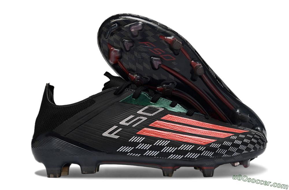 Adidas F50 Pro FG Firm Ground Soccer Cleats - Black/Electric Red/Neon Green 1