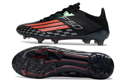 Adidas F50 Pro FG Firm Ground Soccer Cleats - Black/Electric Red/Neon Green