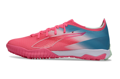Puma Ultra Ultimate TF Artificial Turf Soccer Shoes - Pink/Coral Pink/Turquoise Blue