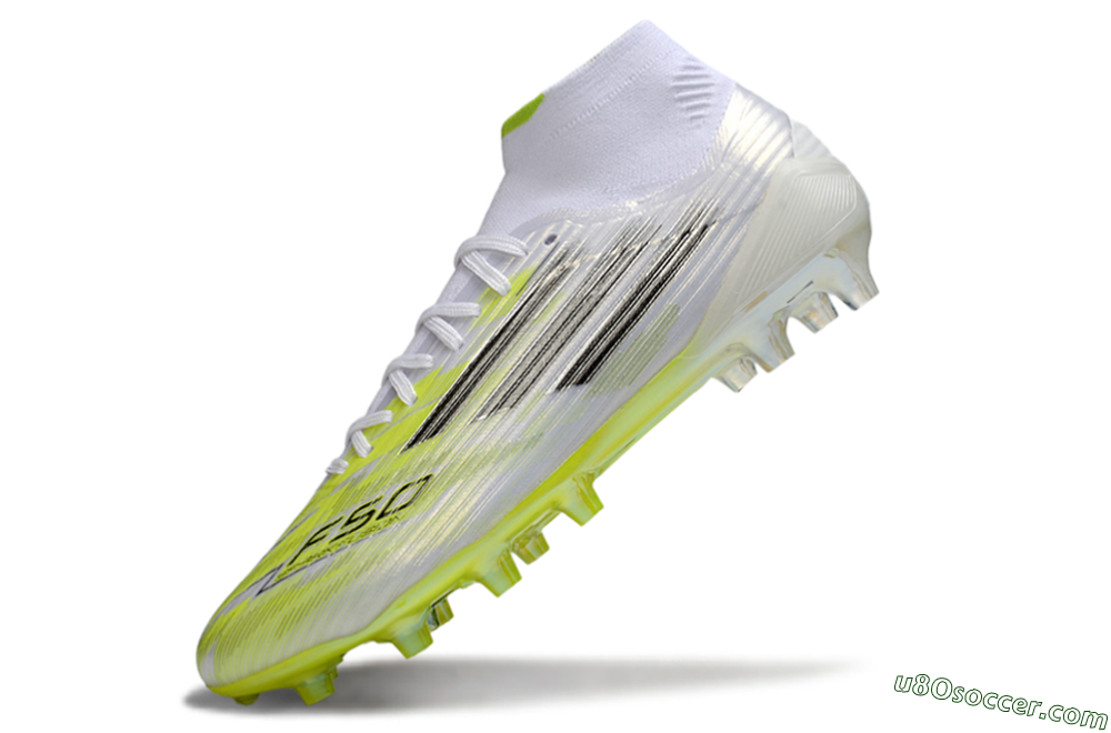 Adidas F50 Pro Mid FG Firm Ground Soccer Cleats - Yellow/Neon Lime/White 5