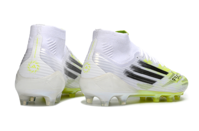 Adidas F50 Pro Mid FG Firm Ground Soccer Cleats - Yellow/Neon Lime/White