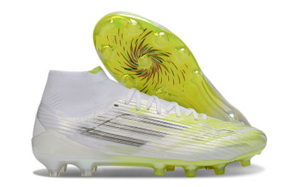 Adidas F50 Pro Mid FG Firm Ground Soccer Cleats - Yellow/Neon Lime/White