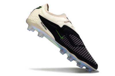 Nike Phantom 6 Low Elite AG Artificial Grass Soccer Cleats - Black/Green Glint/White Frost