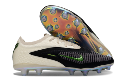 Nike Phantom 6 Low Elite AG Artificial Grass Soccer Cleats - Black/Green Glint/White Frost