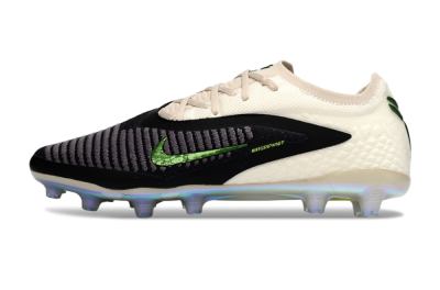 Nike Phantom 6 Low Elite AG Artificial Grass Soccer Cleats - Black/Green Glint/White Frost