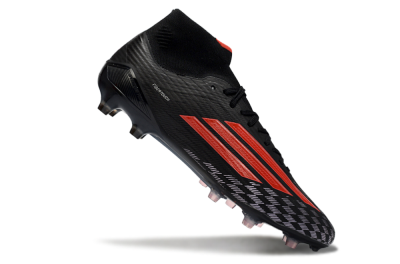Adidas F50 Pro Mid FG Firm Ground Soccer Cleats - Black/Fiery Red/Jet Black
