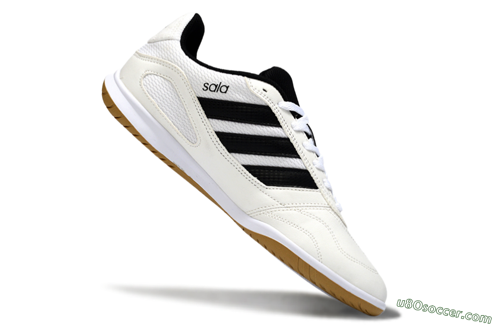 Adidas Top Sala IC Indoor & Futsal Soccer Shoes - White/Classic Black/Golden Tan 4
