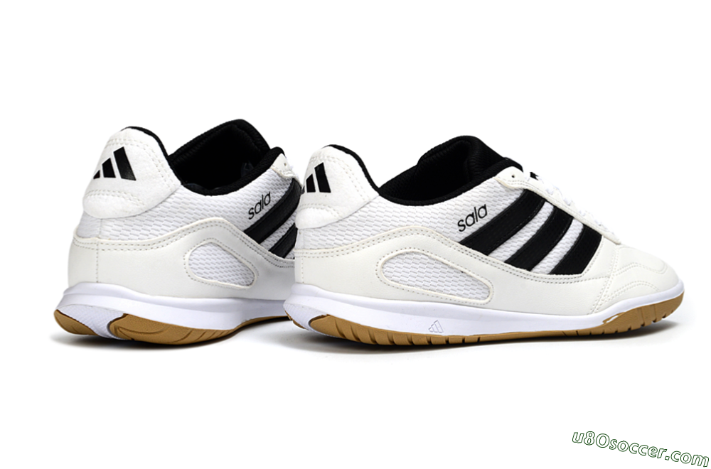 Adidas Top Sala IC Indoor & Futsal Soccer Shoes - White/Classic Black/Golden Tan 6