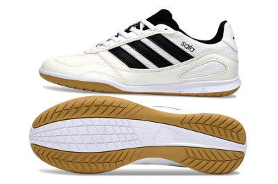 Adidas Top Sala IC Indoor & Futsal Soccer Shoes - White/Classic Black/Golden Tan
