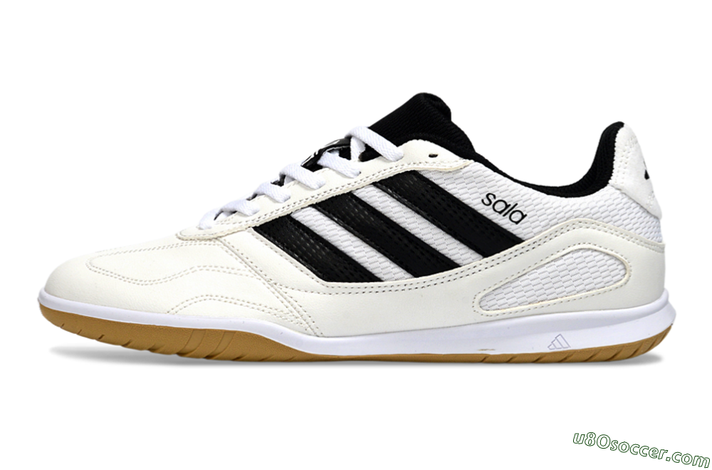 Adidas Top Sala IC Indoor & Futsal Soccer Shoes - White/Classic Black/Golden Tan 2