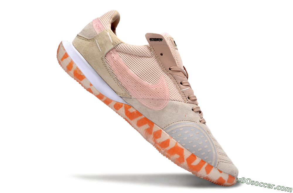 Nike Street Gato IC Indoor & Futsal Soccer Shoes - Beige/Peachy Tone/Coral Accents 4