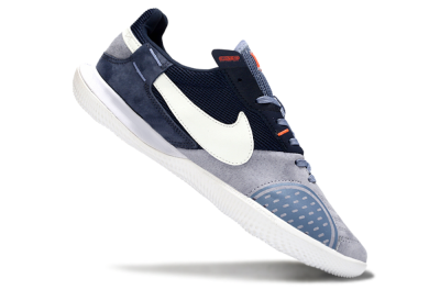 Nike Street Gato IC Indoor & Futsal Soccer Shoes - Grey/Navy Blue/White