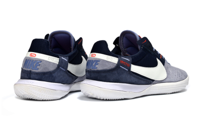 Nike Street Gato IC Indoor & Futsal Soccer Shoes - Grey/Navy Blue/White