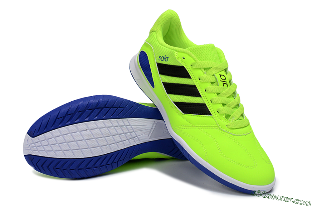 Adidas Top Sala IC Indoor & Futsal Soccer Shoes - Green/Bright Green/Deep Blue 3