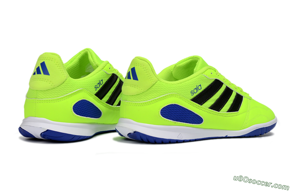 Adidas Top Sala IC Indoor & Futsal Soccer Shoes - Green/Bright Green/Deep Blue 6