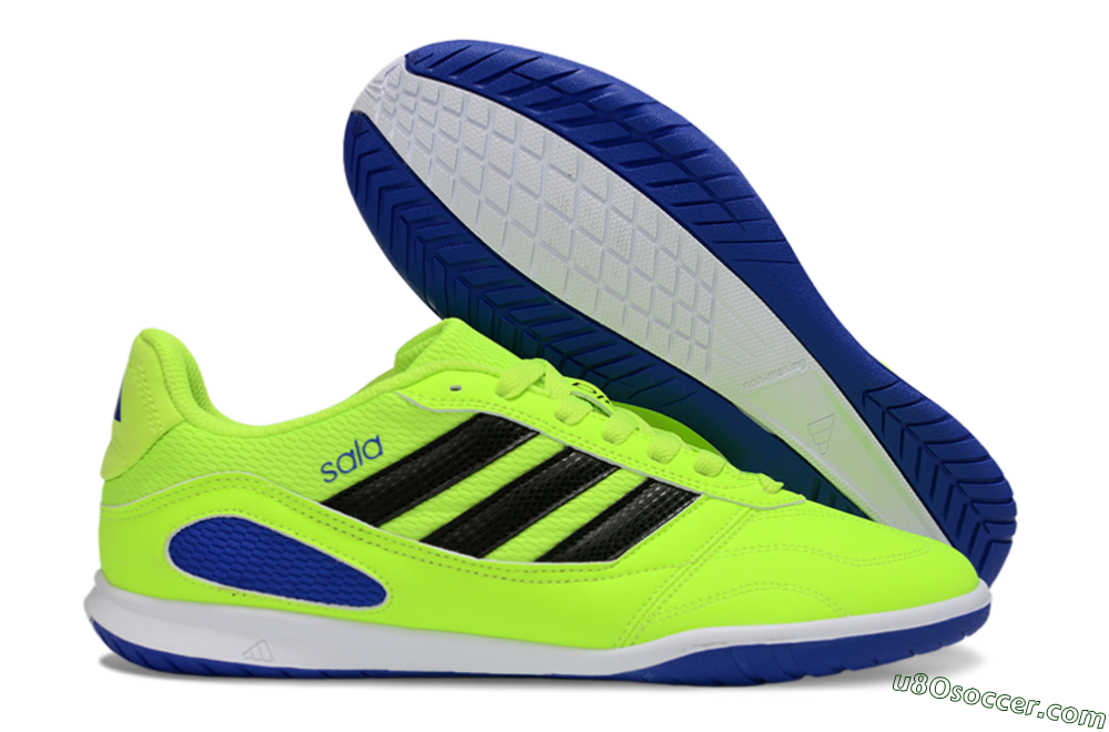 Adidas Top Sala IC Indoor & Futsal Soccer Shoes - Green/Bright Green/Deep Blue 1